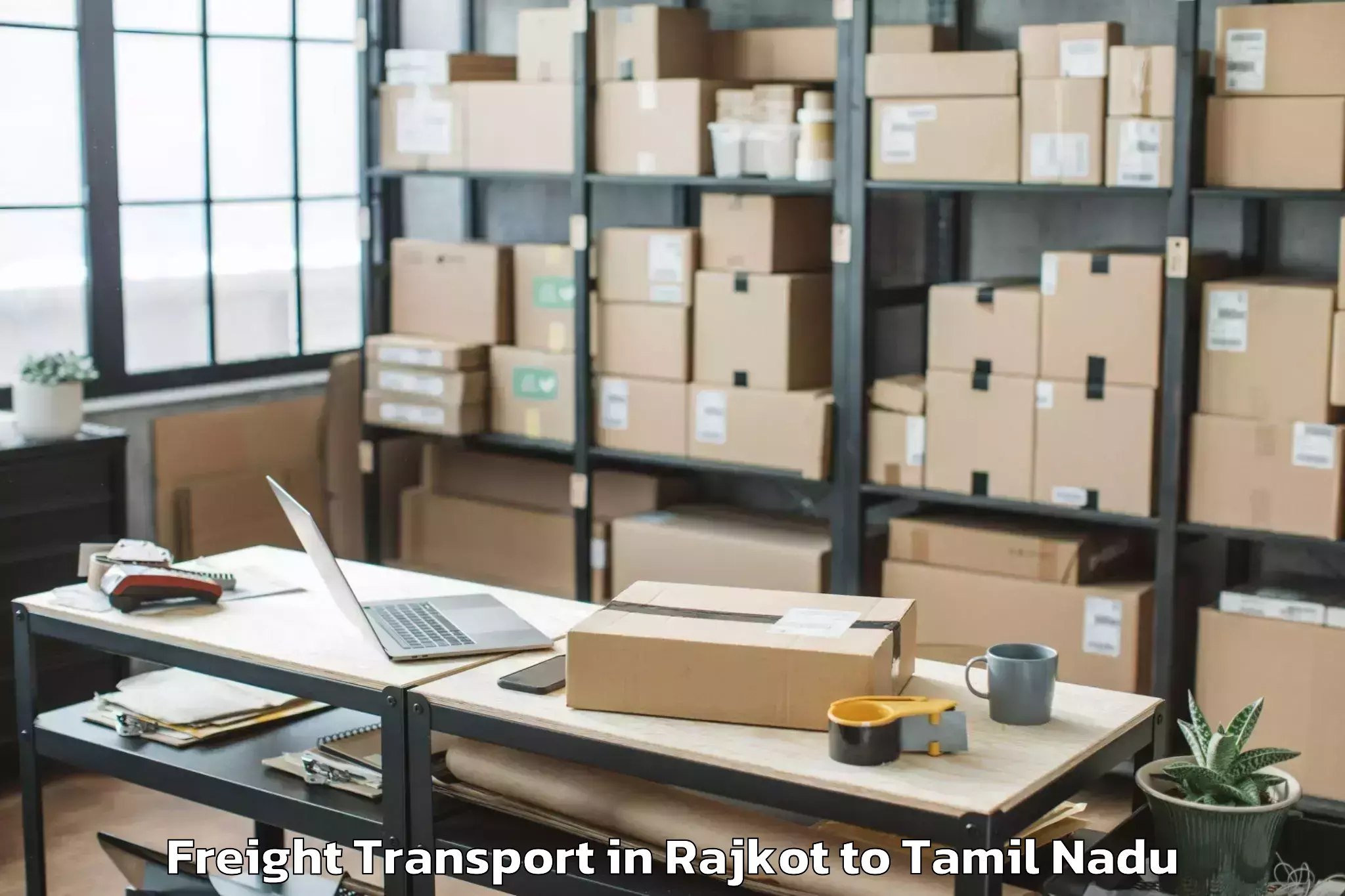 Top Rajkot to Vels University Chennai Freight Transport Available